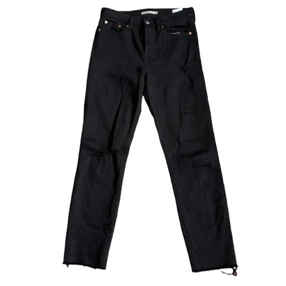 Levi’s Black Wedgie Raw Hem Jeans US 26